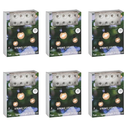 Michaels, 6 Pack: 30ct. Clear Globe String Lights by Ashland® – Category: String Lights
